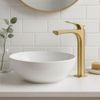 Bathroom faucet Rea Joe Brush Gold High