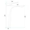 Bathroom faucet Rea Joe Brush Gold High