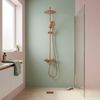 Thermostatic shower system Rea Lungo Diamond Copper Brush