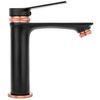 Bathroom faucet Rea Viral Black Rose Gold Low
