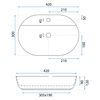 Countertop washbasin REA Aura 42 Sandy