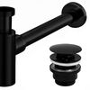 Siphon de lavabo REA Black Mat