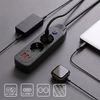 Prelungitor Multipriză 2 prize + 2x USB-A + USB-C JNH023-2B Black