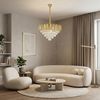 Lampada a sospensione in cristallo SWE100-CP 60cm GOLD