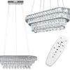 Křišťálová závěsná stropní lampa LED 102W Remote APP417-CP