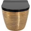 Wandhangende Carlo Flat Brush Gold toiletpot