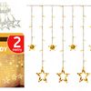 Christmas tree lights LED Curtain Stars 2m