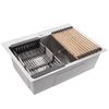 Стоманена мивка с комплект аксесоари 3 бр. REA Liam Brush Nickel