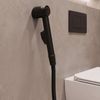 Washbasin faucet with bidetta Rea Lungo Black