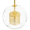 Lampă suspendată din sticlă galbena aurie APP556-1CP 30cm