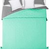 Colcha de cama doble cara Diamante Mint / L.Grey