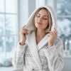 Bathrobe Snow Light Grey M