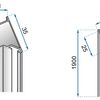 Duschtür Rea Molier Chrom+ Profil 90