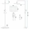 Shower set with thermostatic mixer REA ROB Nickiel Brush INOX