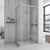 Shower Enclosure Rea City 80x100 Nickel Brush