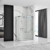 Shower enclosure REA Look Chrome 80x100 + Shower tray Look White