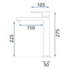 Grifo de baño Rea Max Gold High
