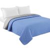 Couvre-lit réversible capitonné Inez L.Grey-Blue
