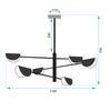 Lamp APP1261-6CP BLACK