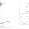 Lampe/Ring Moderne LED + Télécommande APP393-CP Chrome
