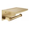 Държач за тоалетна хартия с рафт 39105A ORI Brush Gold