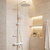 Extension for a bathtub and shower set white 50cm
