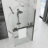 Shower screen Rea Aero Black Mat 90 + hanger EVO