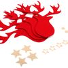 Футляр для столовых приборов в рождественском стиле 6 шт. красный северный олень