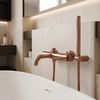 Grifo de bañera Rea Lungo Diamond Brush Copper