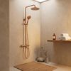 Thermostatic shower system Rea Lungo Diamond Copper Brush