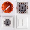 Double Switch OSTE JNH007-W WHITE