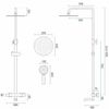 Thermostatic shower set Lungo White Matt Matt