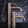 Bathroom faucet Rea Lungo Grip Brush Gold low