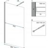 Shower screen Rea Aero Black Mat 90 + hanger EVO