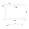 shower tray Rea Belmond White 80x100 Titan