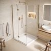 Receveur de douche acrylique Rea Belmond White 80x80 Brush Gold