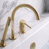 Robinet de Baignoire 3 Trous Rea Lungo Brush Gold