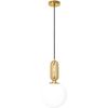 Lampa Sufitowa Wisząca Szklana Metalowa  APP474-1CP Złota