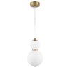 Lámpara de techo colgante LED LHJ112-2CP oro cepillado