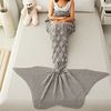 Antklodė žuvies uodega Mermaid Tail Grey