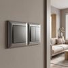 Double socket frame OSTE JNH014-2F Grey