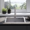 Stainless steel sink Liam BRUSH NICKEL