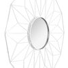Geometrijsko ogledalo bijelo 12-krako 58 cm