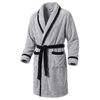 Szlafrok męski gruby GREY / BLACK
