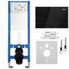 Unterputz-WC-Gestell Set Slim 024N mit T Black Glass Drückerplatte