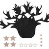 Christmas cutlery cover 4 pcs Reindeer Black