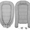 Baby cocoon for pram, mattress, pillow, blanket 5in1 White Black Bear