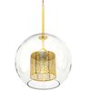 Sklenená prívesková lampa zlatá loftová APP555-1CP 25cm