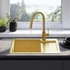 Stainless steel sink Paul BRUSH GOLD