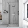 Shower enclosure Rea City 90x90 Nickel Brush